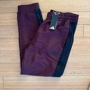 NWT Adidas Burgundy Track Pants